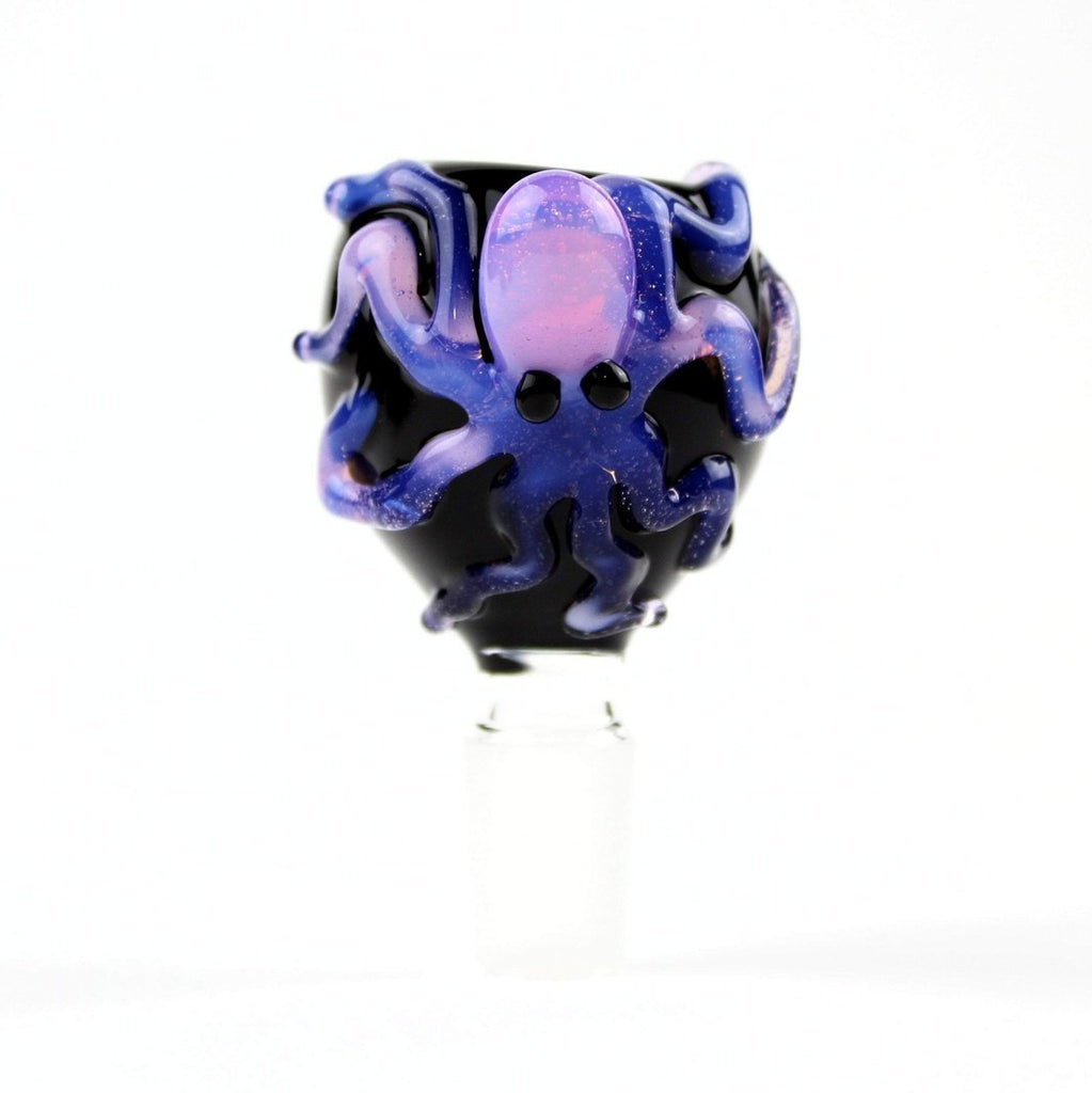 14mm Black/Pink Slyme Octopus Slide - Groovy Glassware