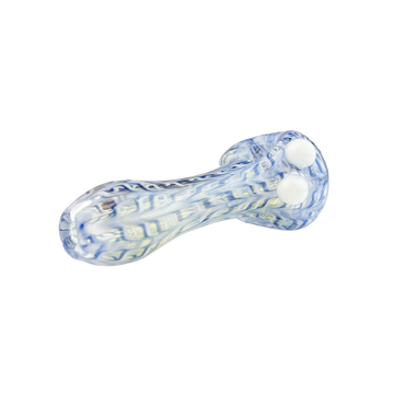 White Frit Pipe / Royal Jelly Purple Lumpy store Glass / Smoking Bowl