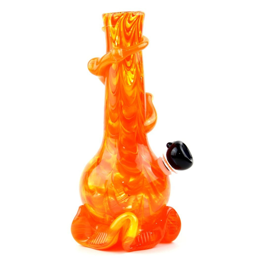 Noble Glass - Small w/ Wrap - Orange & Black - Groovy Glassware