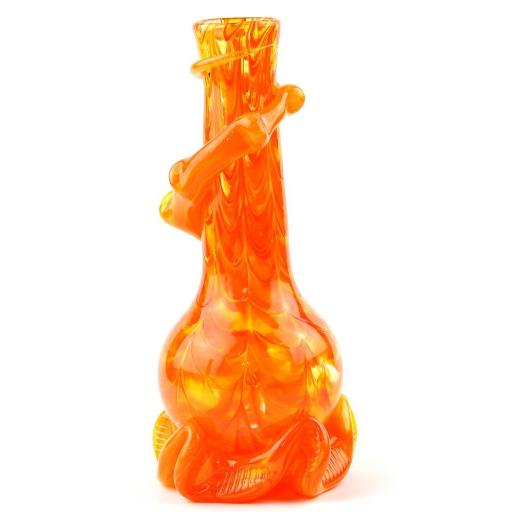 Noble Glass - Small w/ Wrap - Orange & Black - Groovy Glassware