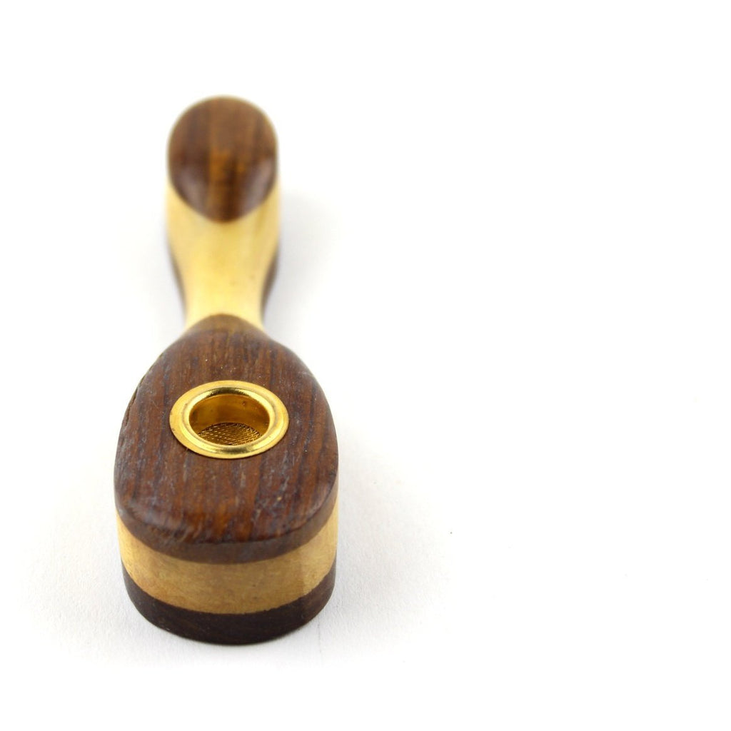 3'' Stumpy Wooden Pipe - Groovy Glassware