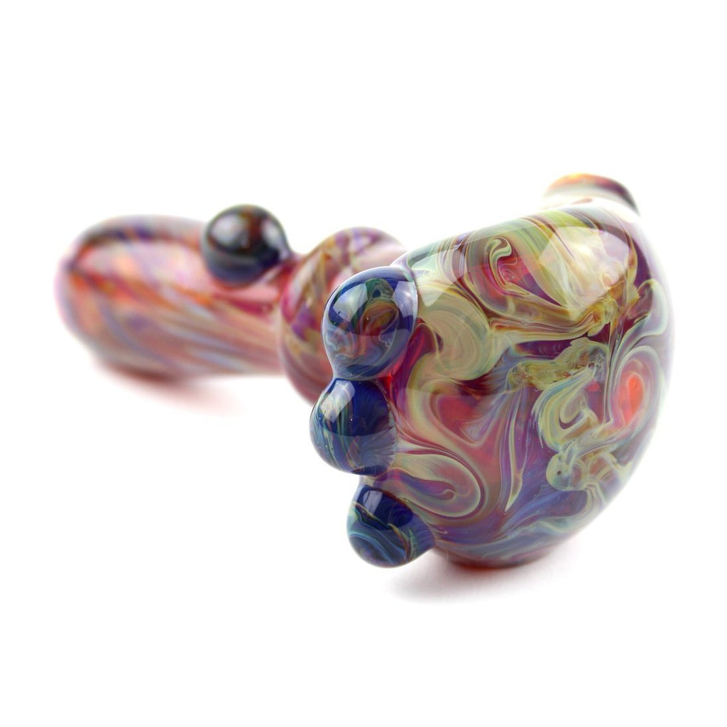 Amber Purple Swirl Spoon - Groovy Glassware