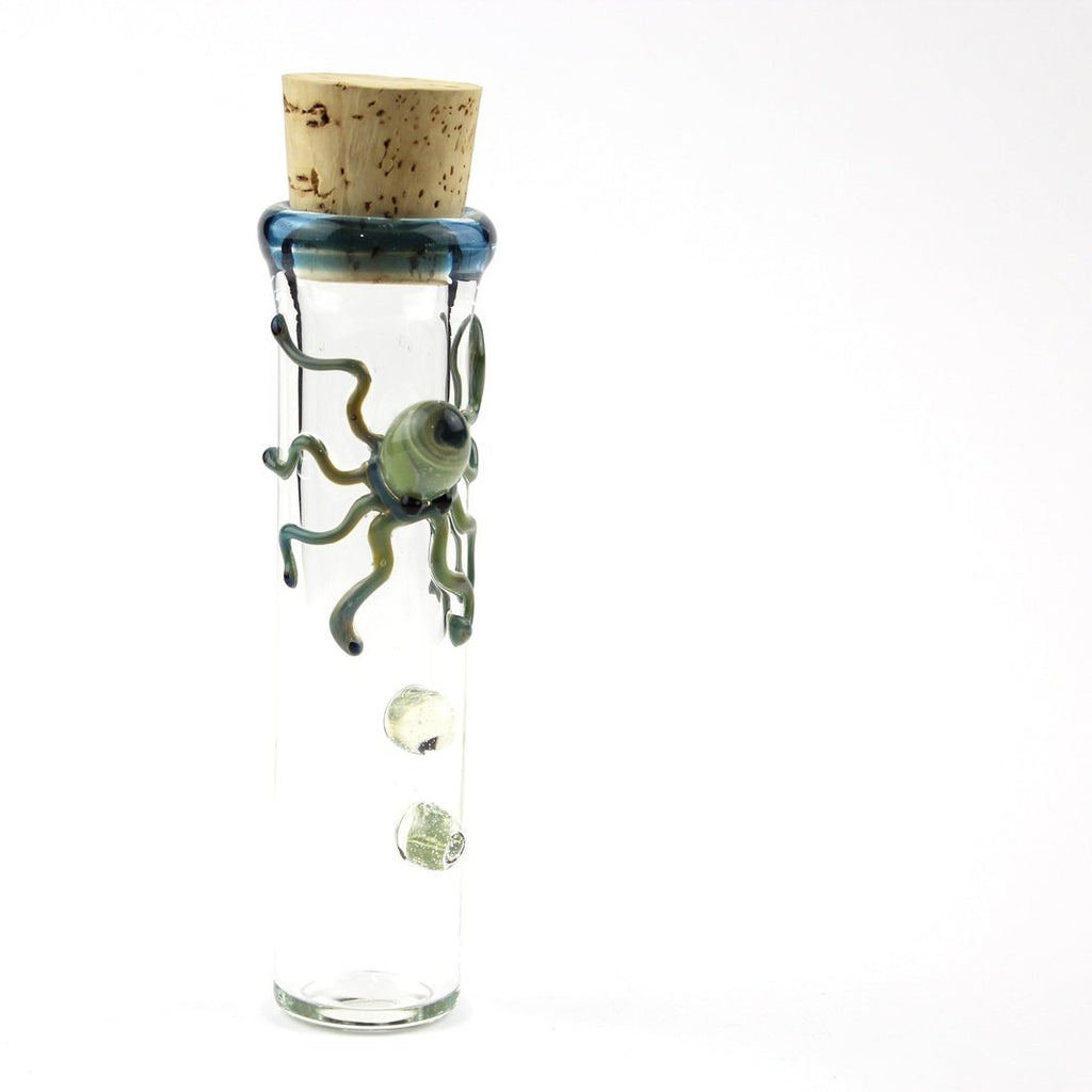 Tall Octopus Jar (UV Reactive) - Groovy Glassware