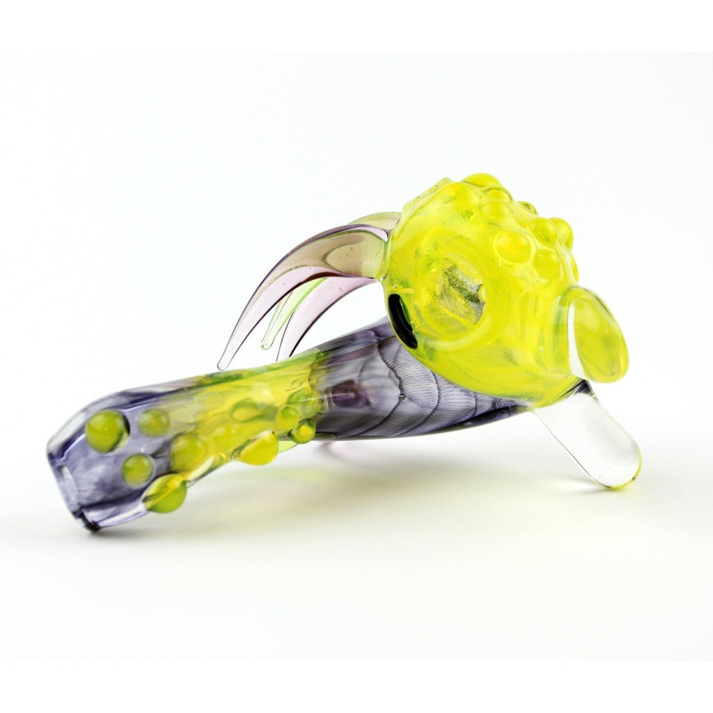 Yellow/Purple Neblock - Groovy Glassware