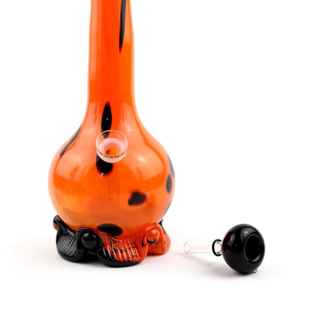 Noble Glass - Small - Orange/Black Speckle - Groovy Glassware