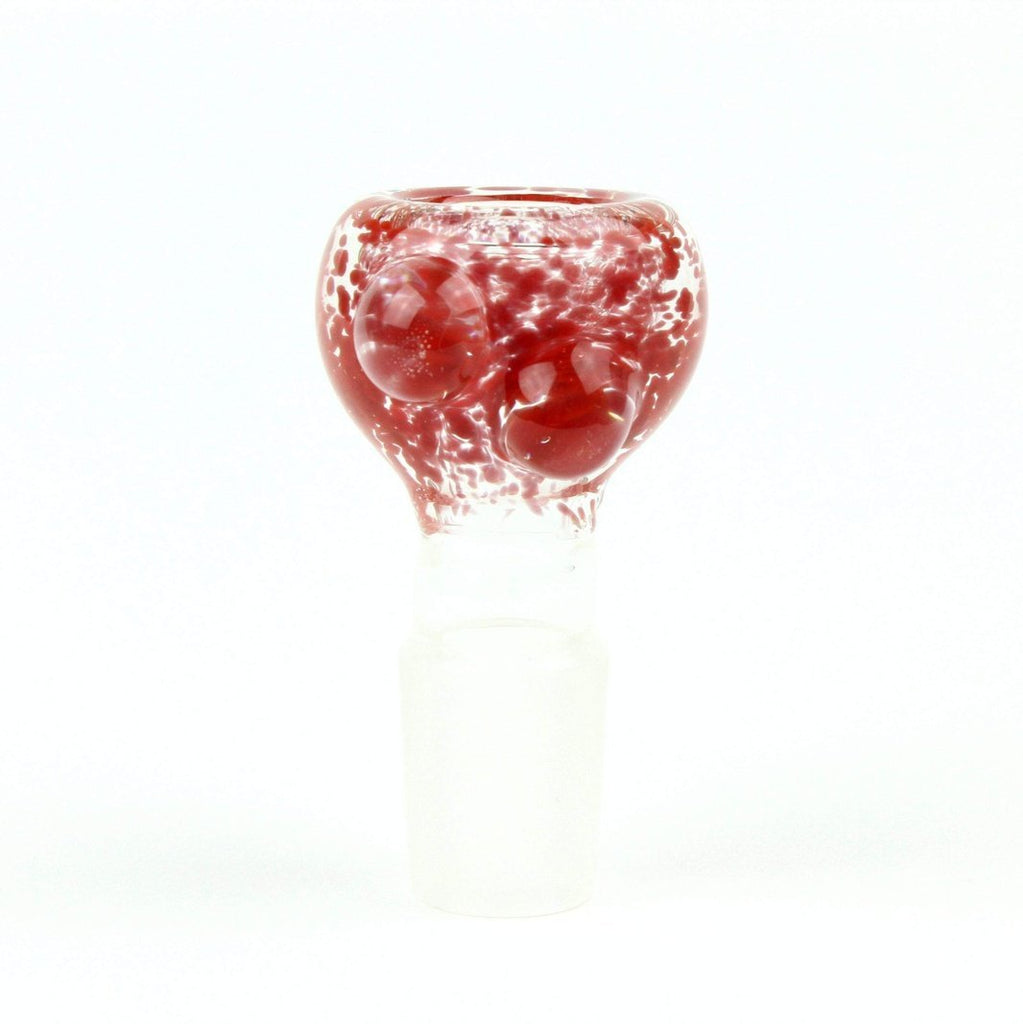 18mm Cherry Red Frit Slide - Groovy Glassware