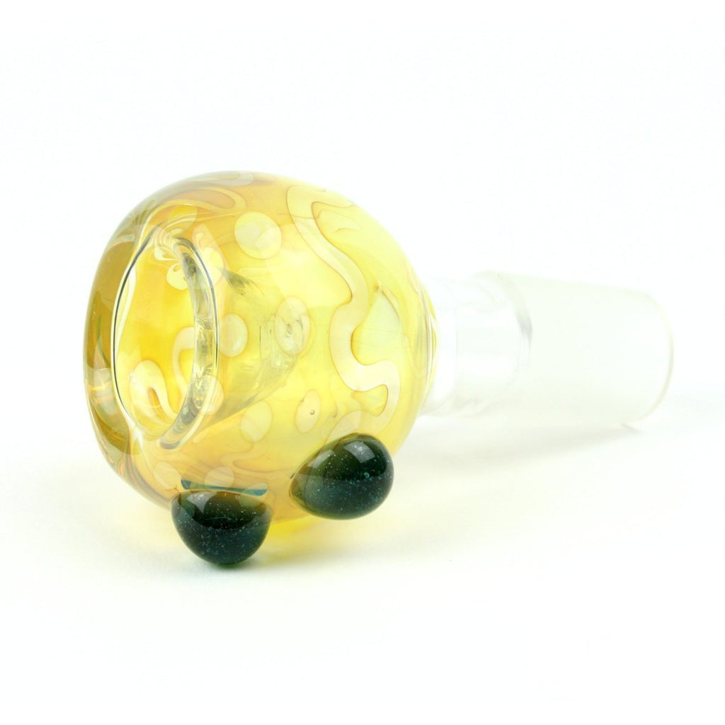 18mm Fumed Squiggle Slide w/ Crystal Dots - Groovy Glassware