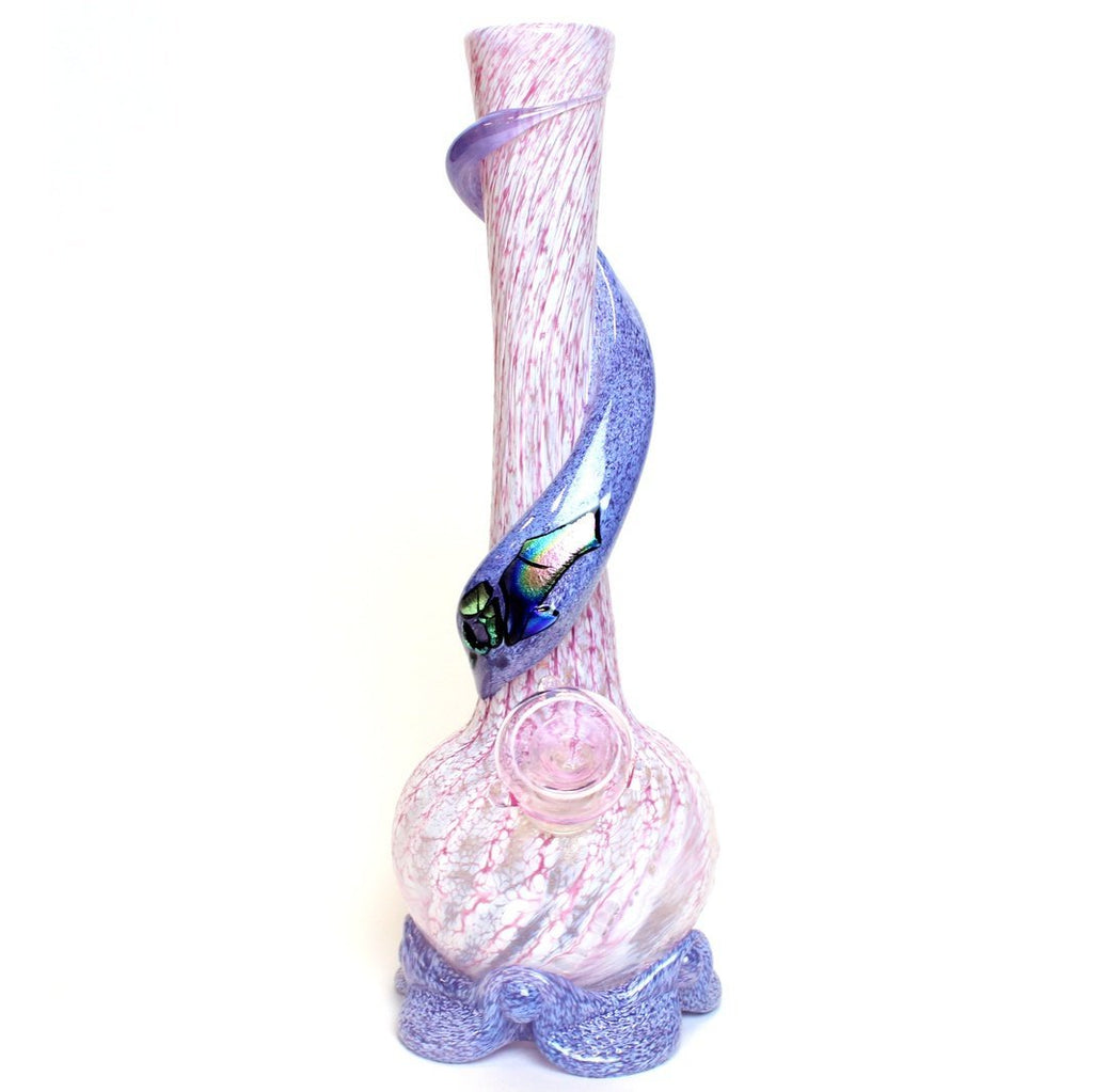 Noble Glass - Small T-Dichro - Pink Striped - Groovy Glassware