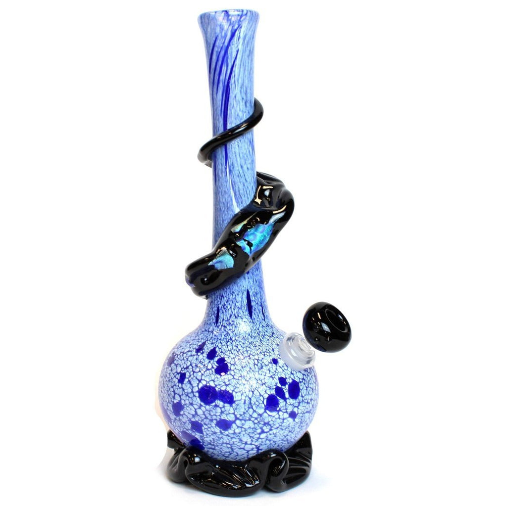 Noble Glass - Small T Dichro - Aqua Speckle - Groovy Glassware
