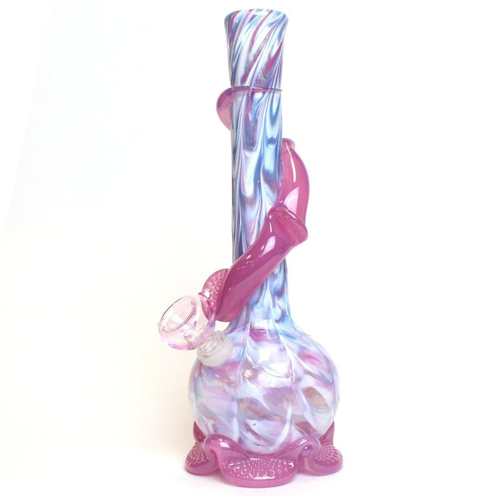 Noble Glass - Small - Cotton Candy w/ Pinch Wrap - Groovy Glassware