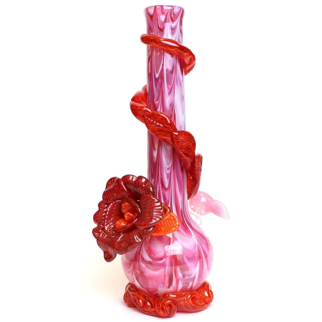 Noble Glass - Medium Flower - Ruby Rose - Groovy Glassware