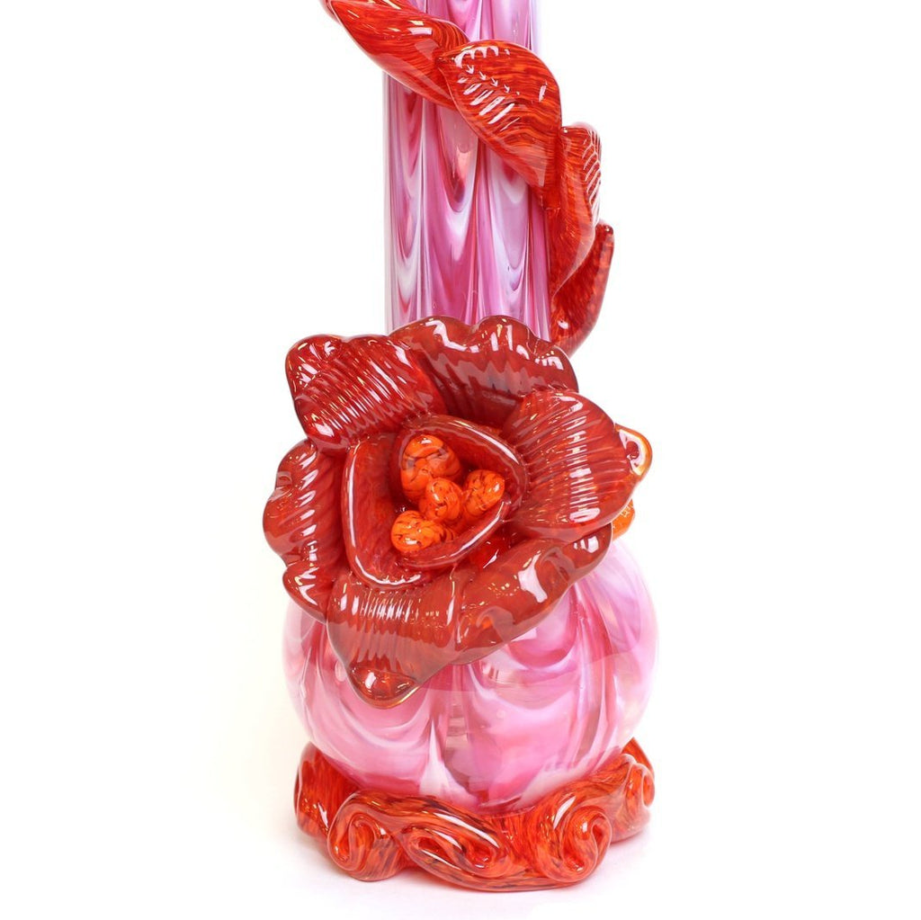 Noble Glass - Medium Flower - Ruby Rose - Groovy Glassware